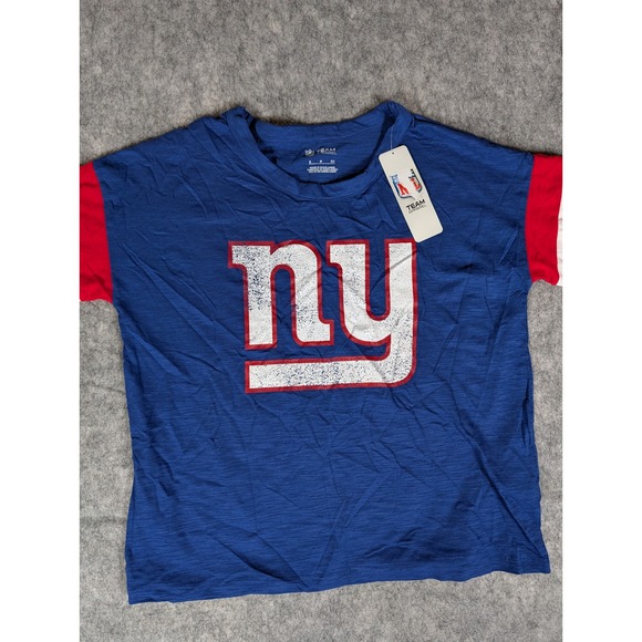 New York Giants NFL‎ Team Apparel T-Shirt Women's Small Blue Red White - Picture 3 of 7